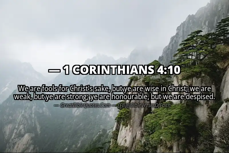 1 CORINTHIANS 4:10 Verse