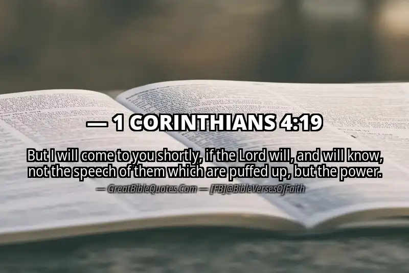 1 CORINTHIANS 4:19 Verse