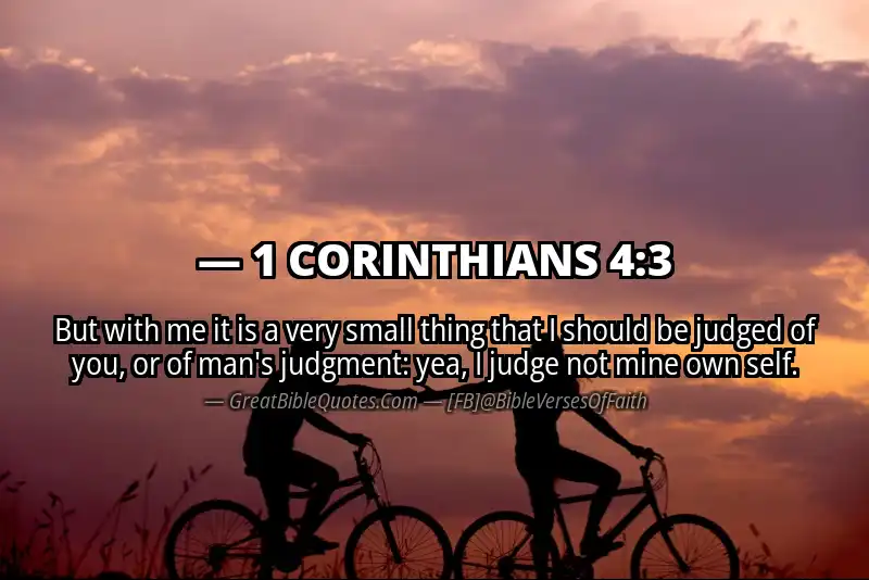 1 CORINTHIANS 4:3 Verse