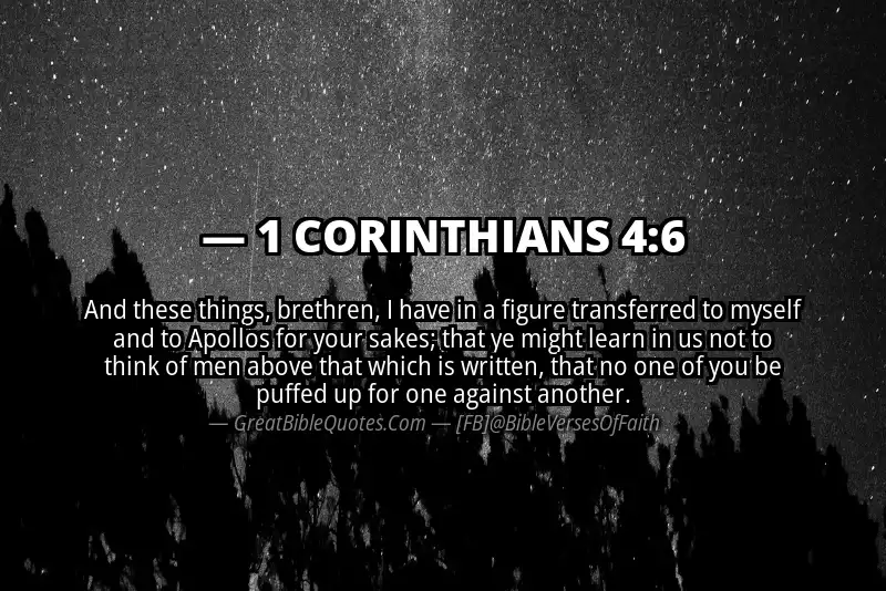 1 CORINTHIANS 4:6 Verse