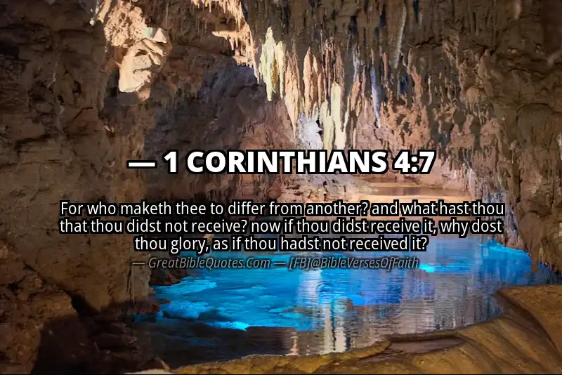 1 CORINTHIANS 4:7 Verse