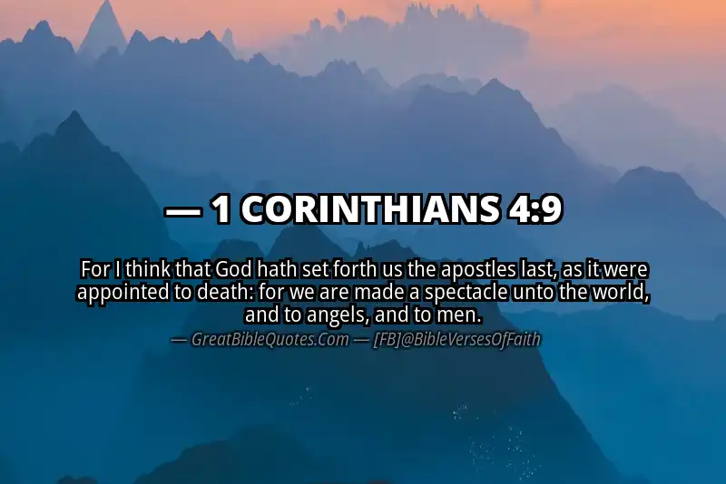 1 CORINTHIANS 4:9 Verse