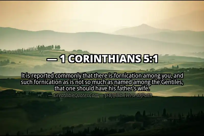 Bible verse: 1 CORINTHIANS 5:1 Image