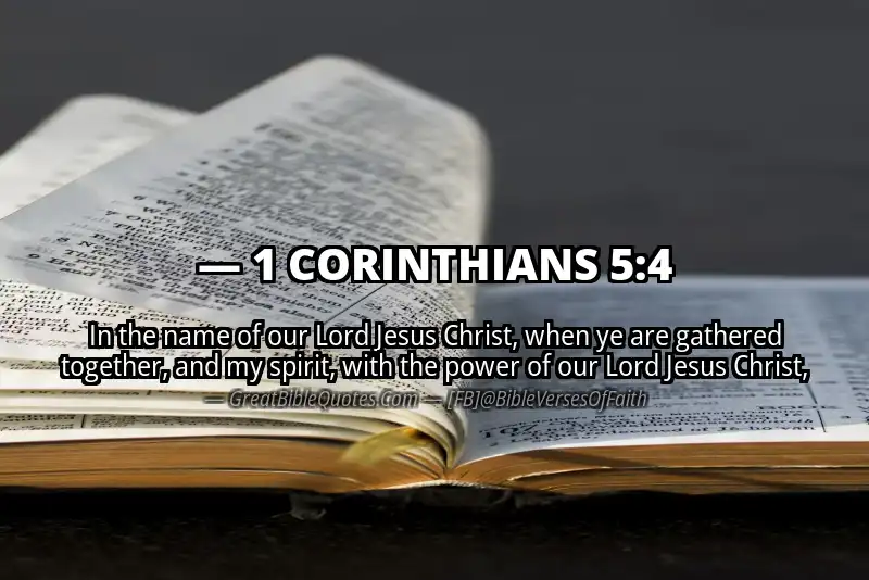 Bible verse: 1 CORINTHIANS 5:4 Image
