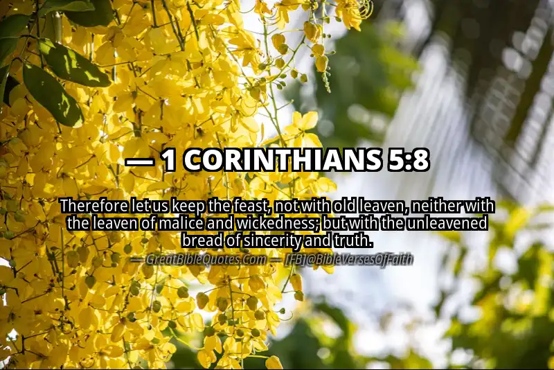 Bible verse: 1 CORINTHIANS 5:8 Image