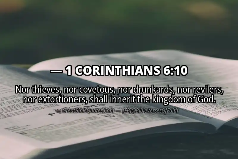 1 CORINTHIANS 6:10 Verse