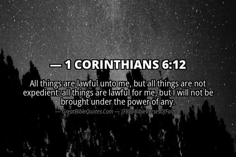 Bible verse: 1 CORINTHIANS 6:12 Image