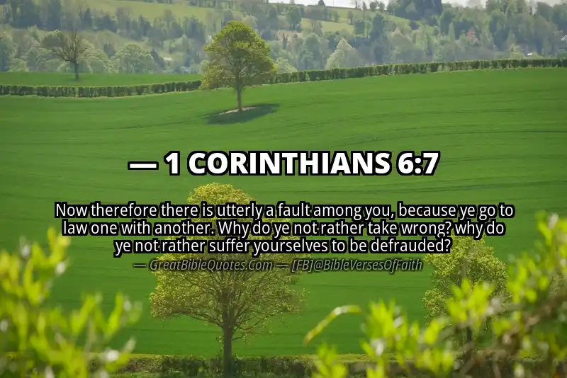 1 CORINTHIANS 6:7 Verse