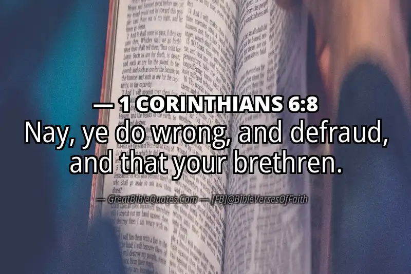 1 CORINTHIANS 6:8 Verse