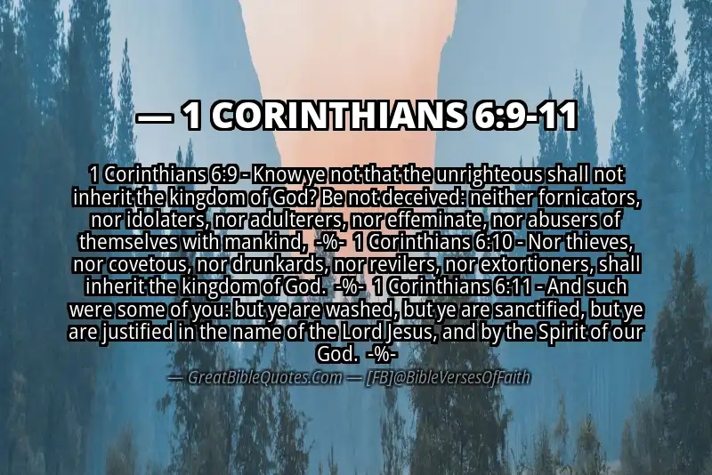 Image for 1 CORINTHIANS 6:9-11 Bible verse