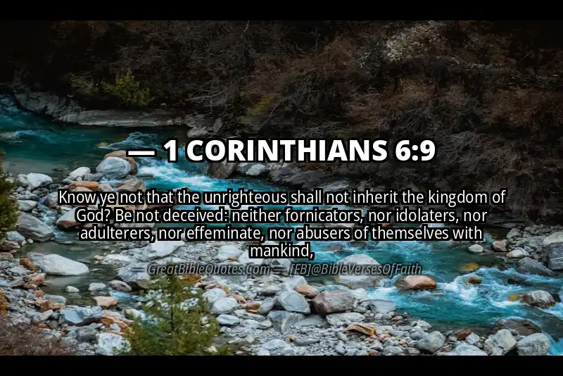 1 CORINTHIANS 6:9 Verse