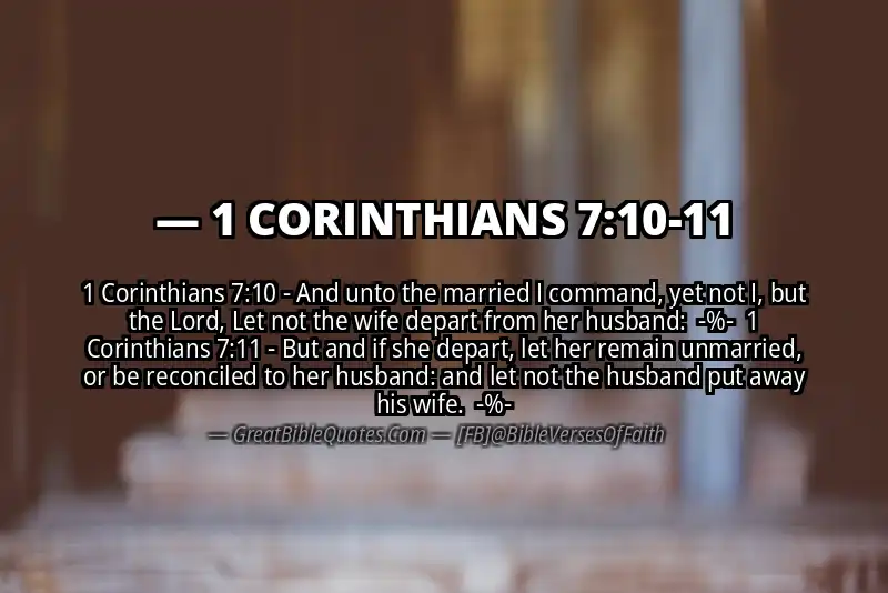 Image for 1 CORINTHIANS 7:10-11 Bible verse
