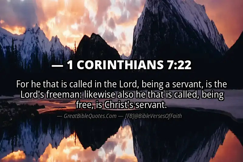 Bible verse: 1 CORINTHIANS 7:22 Image