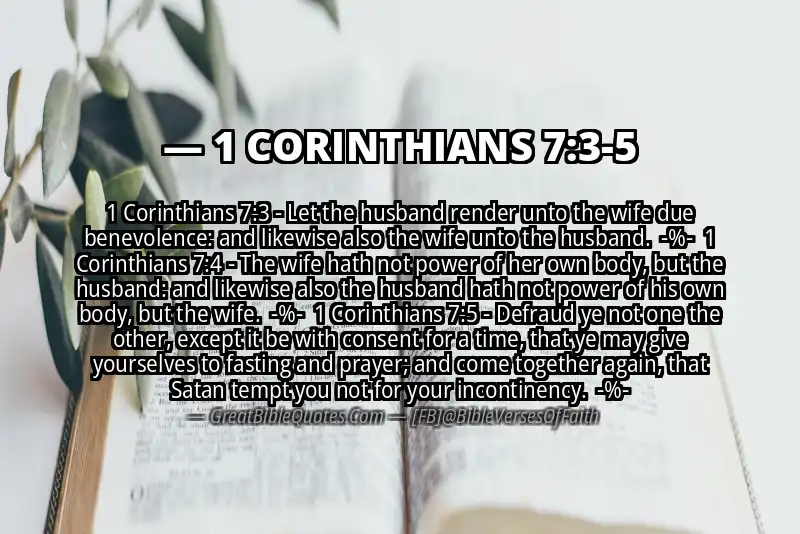 Image for 1 CORINTHIANS 7:3-5 Bible verse