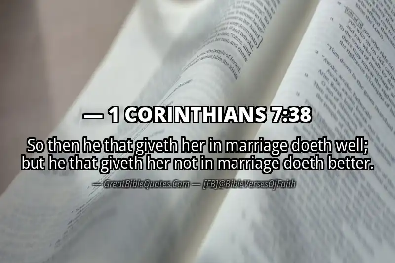1 CORINTHIANS 7:38 Verse