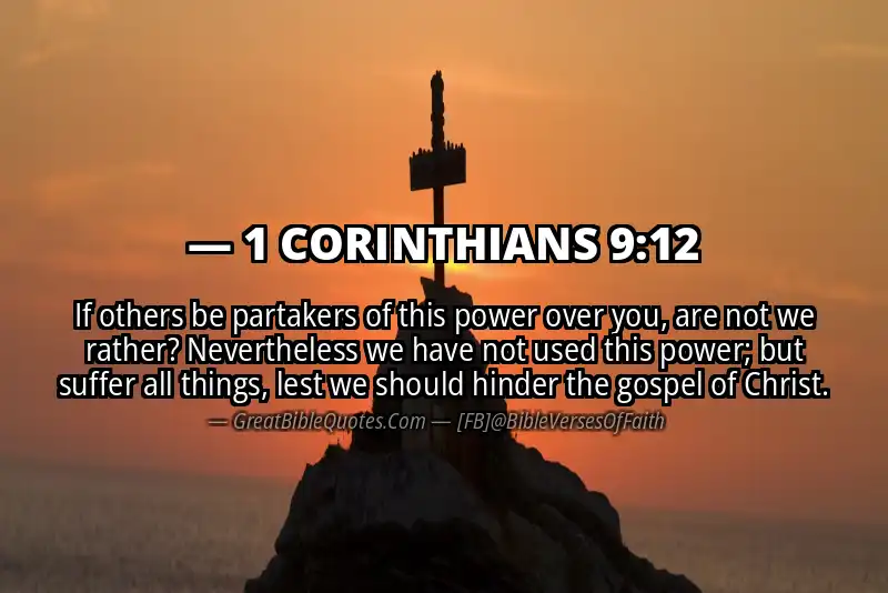 Bible verse: 1 CORINTHIANS 9:12 Image