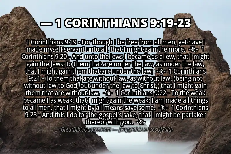 Image for 1 CORINTHIANS 9:19-23 Bible verse