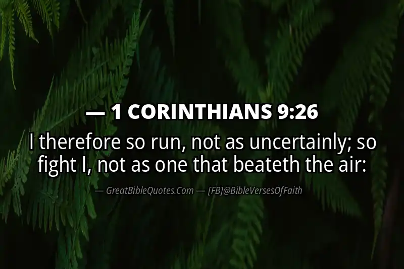 1 CORINTHIANS 9:26 Verse