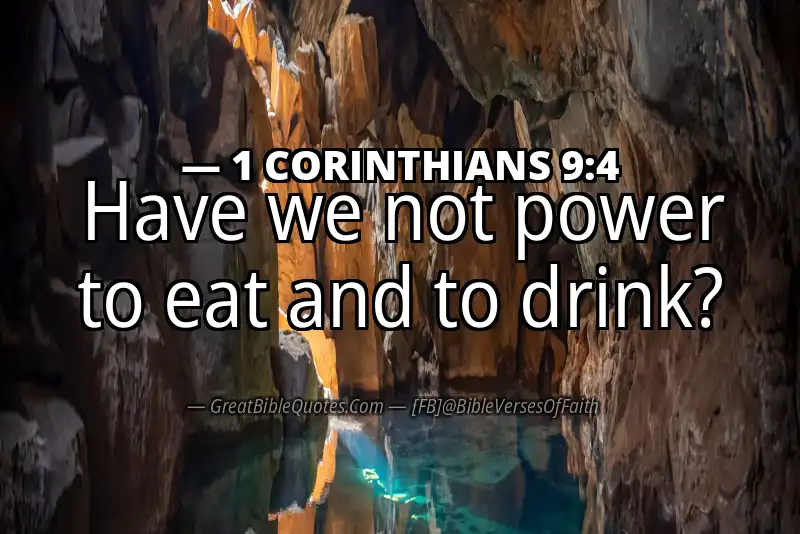 Bible verse: 1 CORINTHIANS 9:4 Image