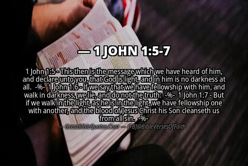 Image for 1 JOHN 1:5-7 Bible verse