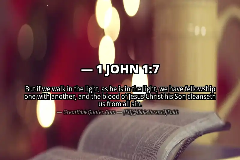 Image for 1 JOHN 1:7 Bible verse
