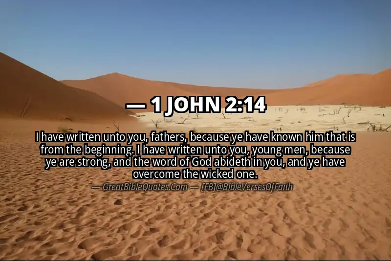 Bible verse: 1 JOHN 2:14 Image