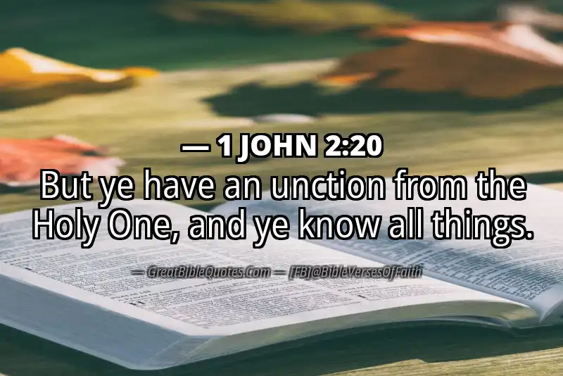 Bible verse: 1 JOHN 2:20 Image