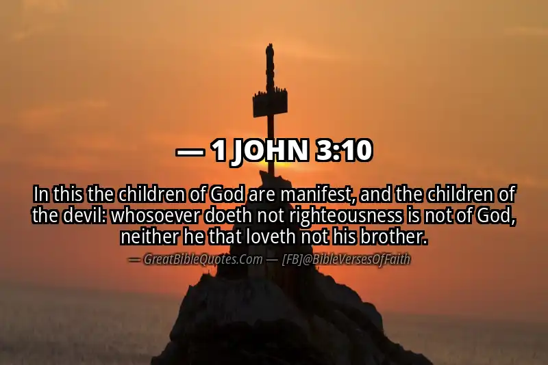 Bible verse: 1 JOHN 3:10 Image