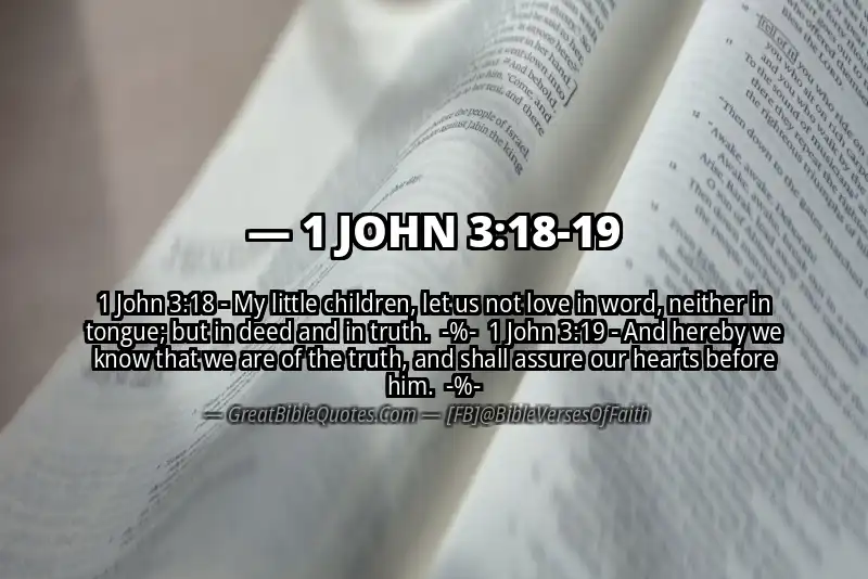 Image for 1 JOHN 3:18-19 Bible verse