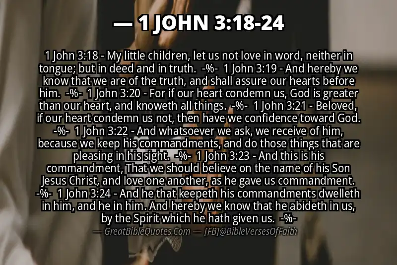 Image for 1 JOHN 3:18-24 Bible verse