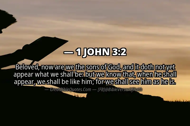 Bible verse: 1 JOHN 3:2 Image
