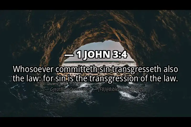 Bible verse: 1 JOHN 3:4 Image