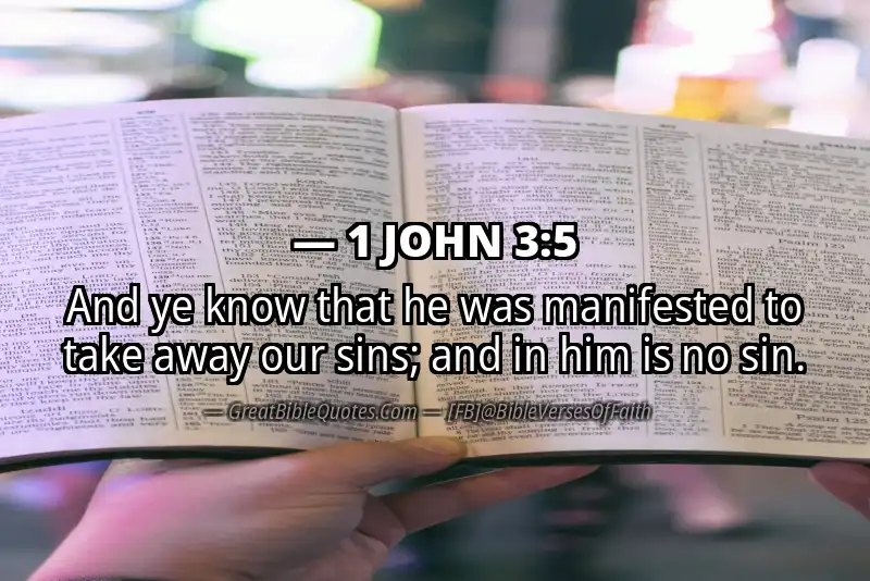 Bible verse: 1 JOHN 3:5 Image