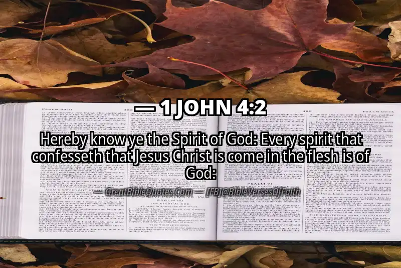 Bible verse: 1 JOHN 4:2 Image