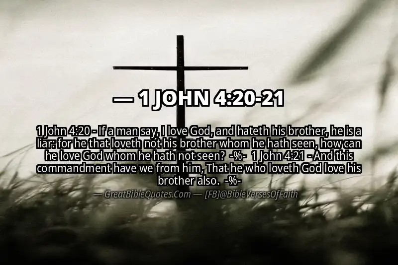 Image for 1 JOHN 4:20-21 Bible verse