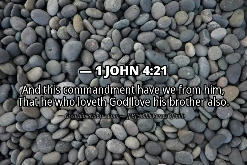 Bible verse: 1 JOHN 4:21 Image