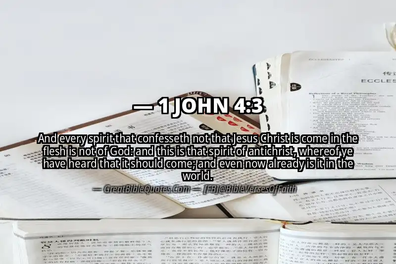 Bible verse: 1 JOHN 4:3 Image