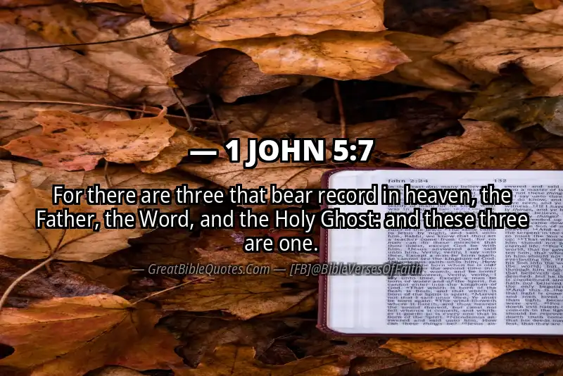 Bible verse: 1 JOHN 5:7 Image