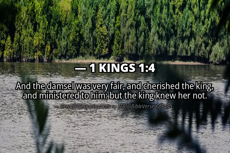 Bible verse: 1 KINGS 1:4 Image