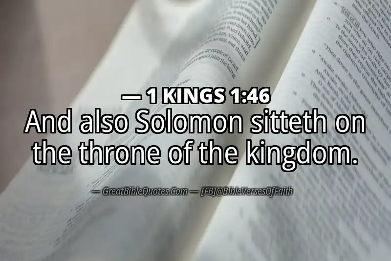 1 KINGS 1:46 Verse