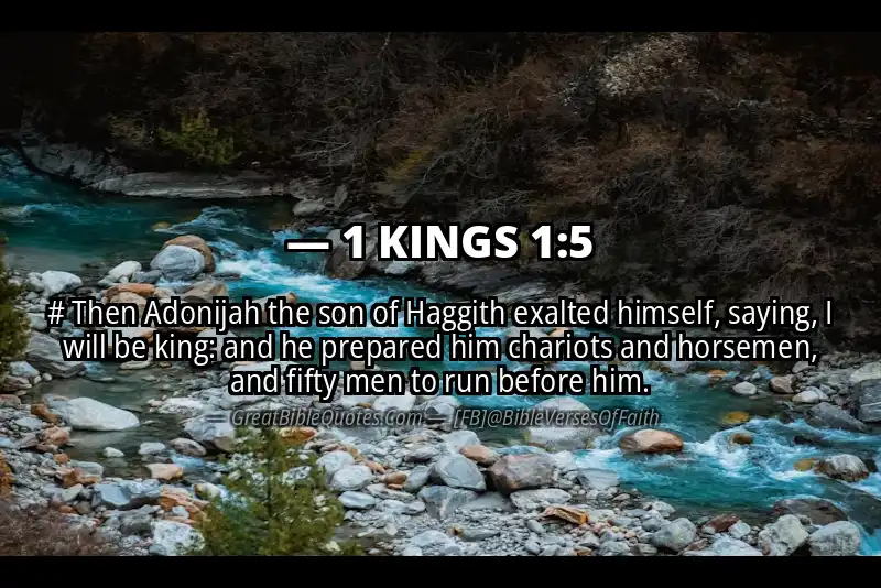 Bible verse: 1 KINGS 1:5 Image