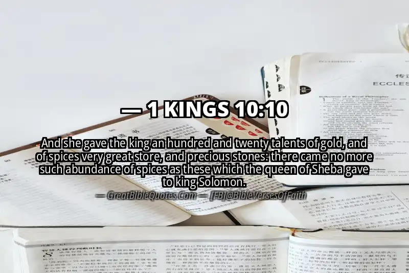 1 KINGS 10:10 Verse