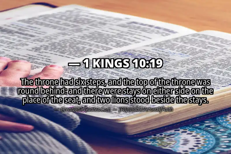 1 KINGS 10:19 Verse