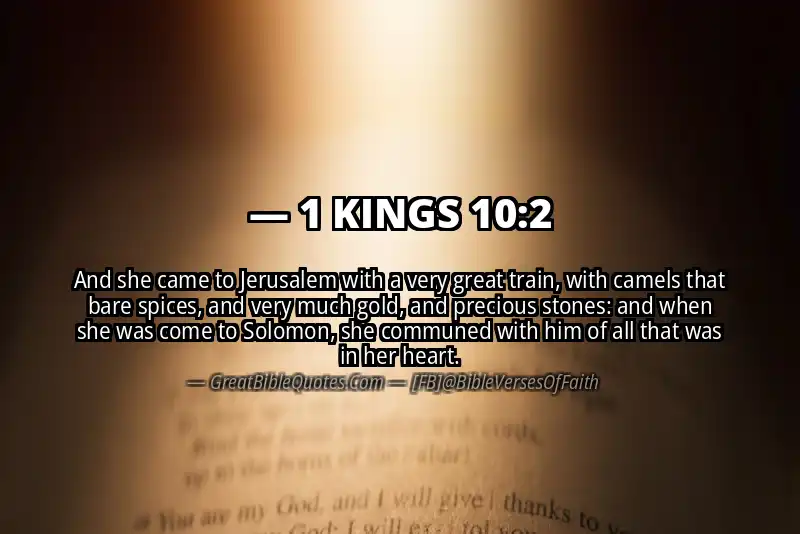 1 KINGS 10:2 Verse