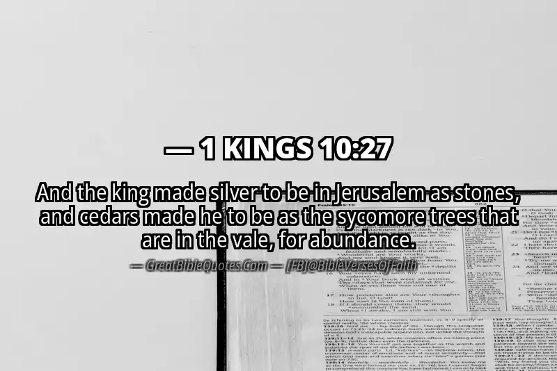 1 KINGS 10:27 Verse