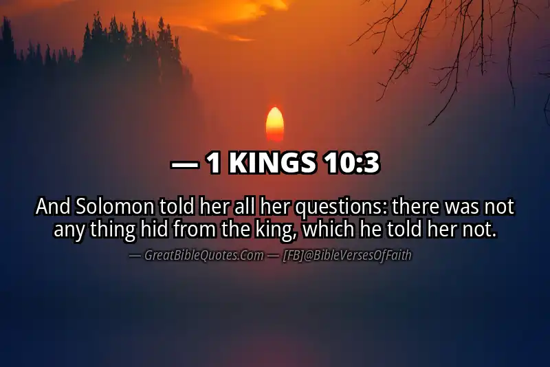 1 KINGS 10:3 Verse