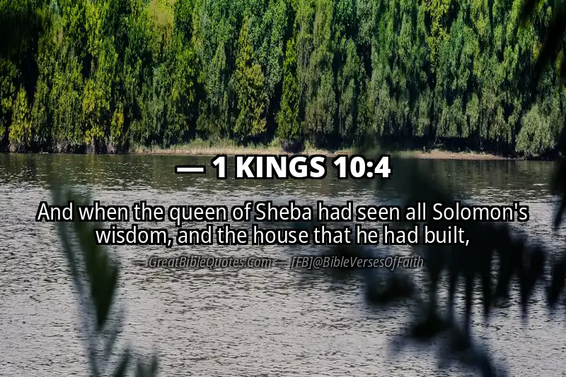 1 KINGS 10:4 Verse