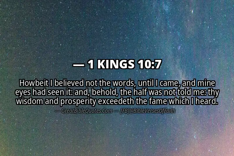 1 KINGS 10:7 Verse