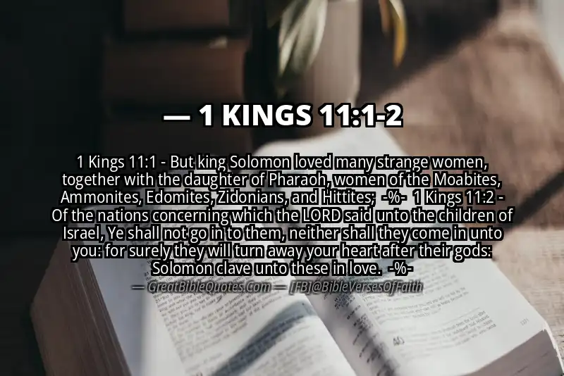 Image for 1 KINGS 11:1-2 Bible verse