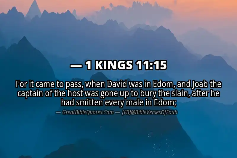 1 KINGS 11:15 Verse
